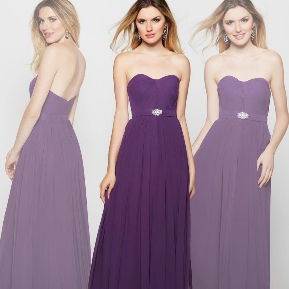 Plum Burgundy Bridesmaid long dress Evening gown Prom Special Occasion NWT